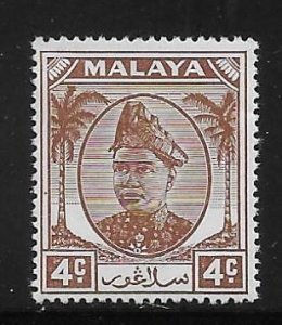 Malaya Selangor 83 4c Sultan single MNH