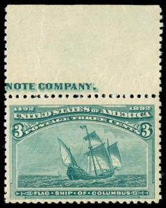 momen: US Stamps #232 Mint OG NH VF+