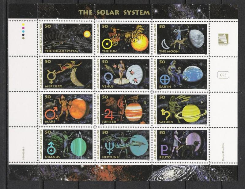 Marshall Islands #582 Solar System Mini Sheet MNH