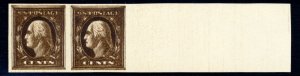 US TD51 Test Stamp 1912 George Washington imperf F-VF pair with wide selvage