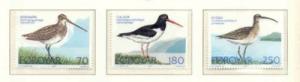 Faroe Islands Sc  28-0 1977 Shore Birds stamp set mint NH