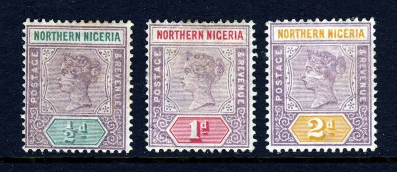 NORTHERN NIGERIA Queen Victoria 1900 Keyplate Group SG 1 to SG 3 MINT