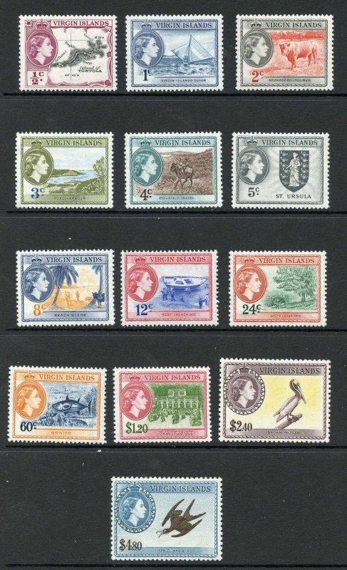 British Virgin Is SG149/61 1956 Set of 13 U/M Cat 110 pounds 