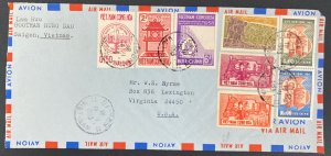 1963 Saigon Vietnam Airmail Cover To Lexington VA USA