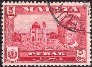 Malaya - Perak 130 - Used - Mosque / Sultan Y.I. Shah (1957)