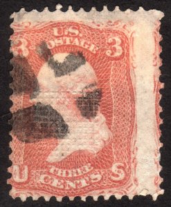 1867, US 3c, George Washington, Used, Sc 94