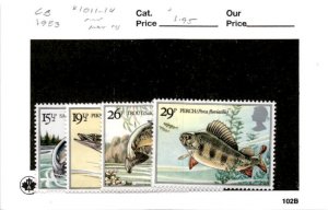 Great Britain, Postage Stamp, #1011-1014 Mint NH, 1983 Fish (AB)