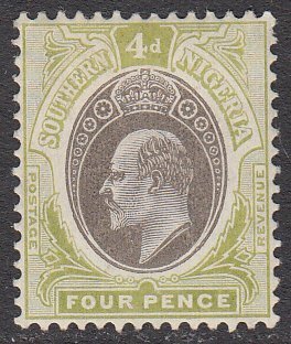 Southern Nigeria 25b MH CV $50.00