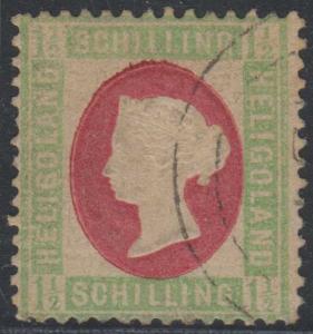 BC HELIGOLAND 1873 QV Sc 12 TOP VALUE USED SCARCE SCV$325.00 