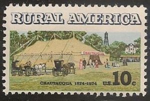 US 1505 Rural America Chautauqua Tent Buggies 10c single (1 stamp) MNH 1974