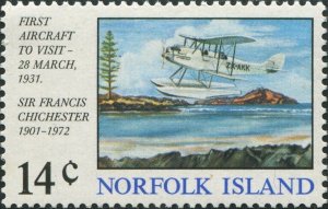 Norfolk Island 1974 SG151 14c First Aircraft Landing MNH