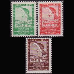 YUGOSLAVIA 1934 - Scott# B40-2 Eagle Set of 3 LH