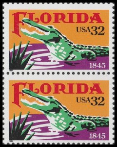 US 2950 Statehood Florida 32c vert pair MNH 1995