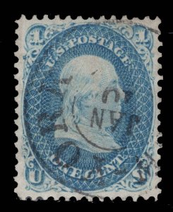 MOMEN: US STAMPS #63 USED VF/XF PF CERT LOT #88921