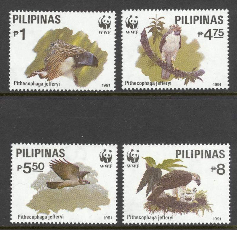 Philippines Sc# 2094-2097 MNH 1991 1p-8p Pithecophaga Jefferyi