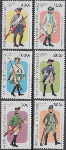 TOGO Sc # 1764-9 CPL MNH  - MILITARY UNIFORMS