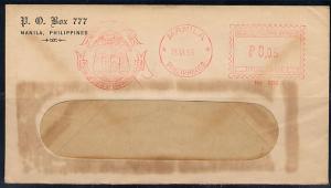 Philippines metermail 1955-0613 cc Pioneer Bank of the Phil.