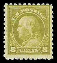 PCBstamps   US # 470 8c Franklin, olive green, MNH, (2)
