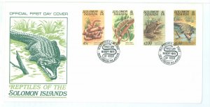 Solomon Islands (British Solomon Islands) 397-400 1979 Reptiles of the Solomon Islands (four high values of the definitive set)