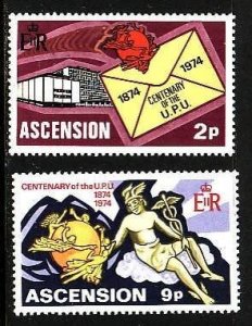 Ascension 1974 Sc#179/180 UPU CENTENARY Set (2) MNH