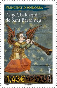 Stamps of Andorra  ( Pre-order ) 2022 - Angel, Baldaki de Sant Bartomeu.