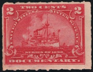 R164 2¢ Documentary Stamp (1898) Uncancelled/No Gum