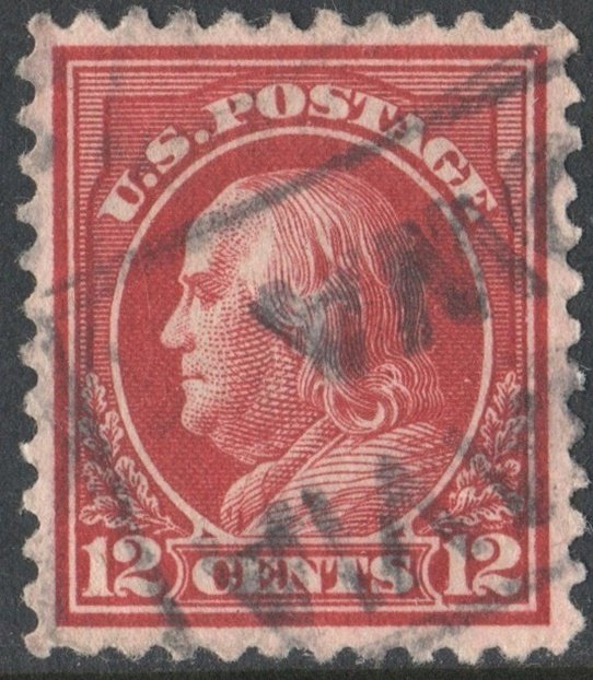 SC#512a 12¢ Franklin Single (1917) Used