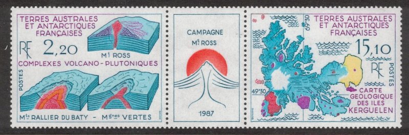 FRENCH ANTARCTIC 1988 Mt Ross/ Volcanic Rock; Scott 141a, Yvert 138-39; MNH