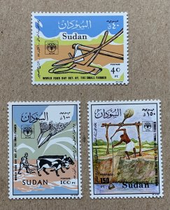 Sudan 1988 FAO World Food Day, MNH. Scott 363-365, CV $4.00