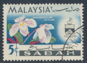 Sabah - North Borneo SG 426  SC#  19 Used Flowers Orchids see details & scans