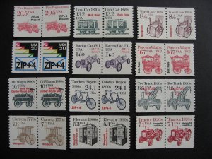 USA 12 different MNH modern coil pairs check them out!