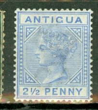 AA: Antigua 14 mint variety Gibbons 27b top left triangle detached CV $480