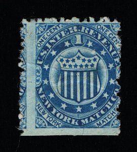 AFFORDABLE SCOTT #RO136b PRIVATE DIE NEW YORK MATCH CO. ON SILK PAPER #13883