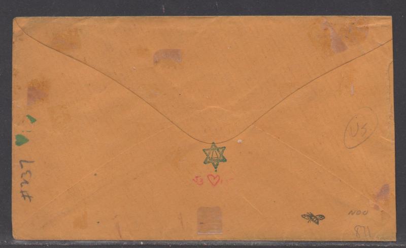 **CSA Cover, Charlottesville, VA, Handstamped, Paid 5, Forwarded 9/15/1861 