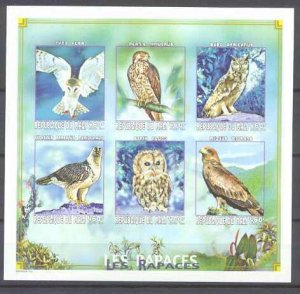 Mali 1028g MNH imperf. m/s Birds/Owls