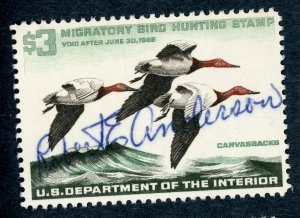 #RW32 – 1965 $3.00 Canvasback Drakes. Used.