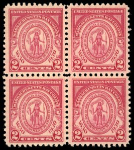 US Sc 682 XF/MNH BLOCK of 4 - 1930 2¢ - Massachusetts Bay Colony - Well Centered