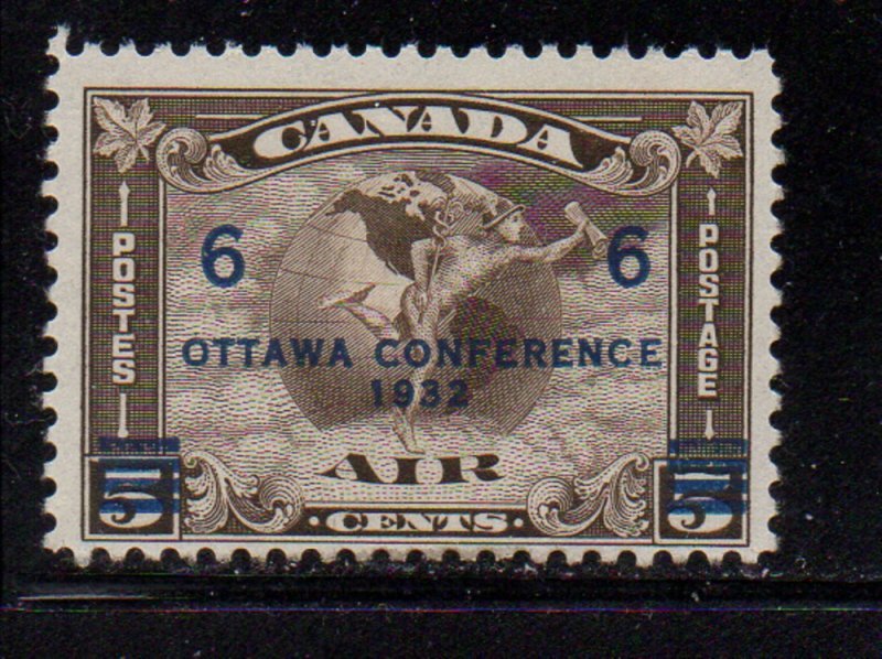 Canada Sc C4 1932 6c on 5 c Ottawa Conference airmail stamp mint