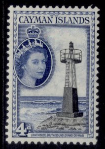 CAYMAN ISLANDS QEII SG155b, 4d black & deep bright blue, LH MINT. Cat £15.