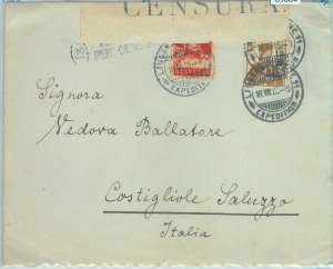 89084 - SWITZERLAND - POSTAL HISTORY - Underfranked CENSORED COVER  1915