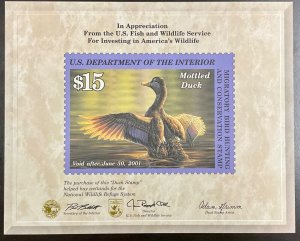 RW67 $15 Mottled Duck Stamp Appreciation Card