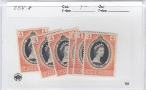 Barbados 234 QEII Coronation mint