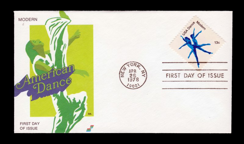 UNITED STATES 1978. FOUR FDC LOT. SCOTT # 1749-52. TOPIC: DANCE