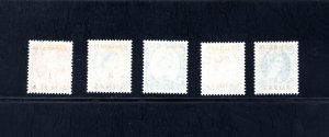 Bahrain #99-103, VF, Unused,  CV $27.30   ....   0440056