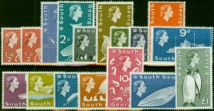 South Georgia 1963-69 Set of 17 SG1-16 V.F MNH