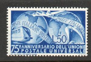 Italy #514 UPU Unused Hinged Original Gum cv$27.50 B763