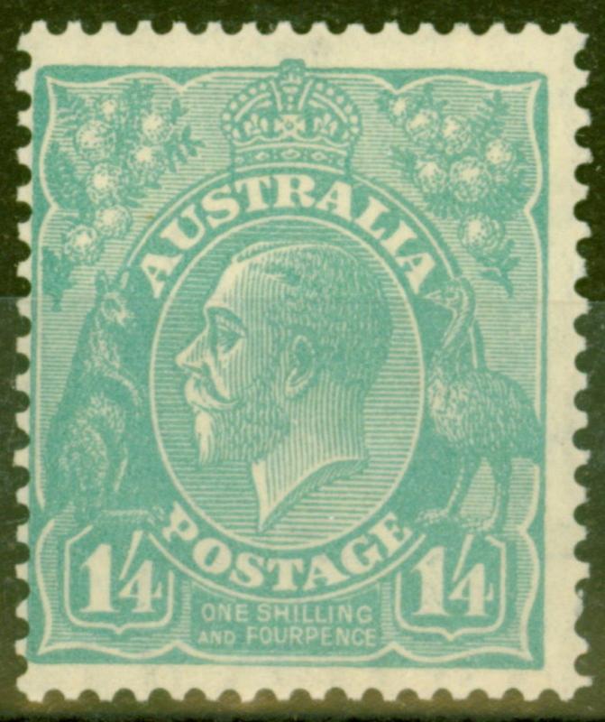 Australia 1928 1s4d Turq SG104 Fine Lightly Mtd Mint