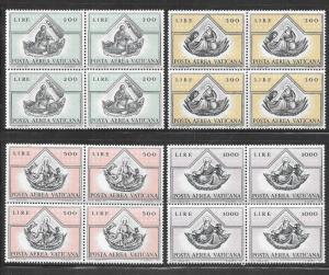 Vatican City #C55-C58  St. Matthew  Blocks of 4 (MNH) CV$9.40