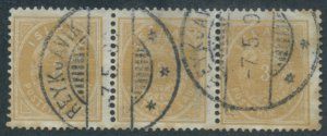 Iceland 15 Used Strip of 3