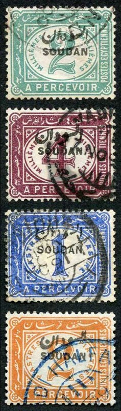 Sudan SGD1/4 1897 Post Due set of Four